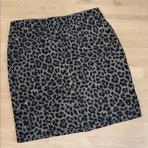 CAbi‎ Black and Tan Leopard Print Pencil Skirt